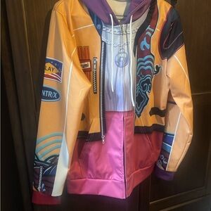 K-pop Rumi Colorful Graphic Zip-Up Jacket